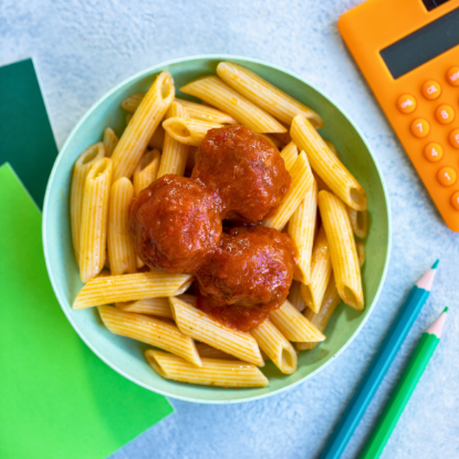 Picture of Tomato Meatballs with Penne Pasta