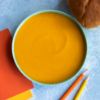 Picture of Hearty Vegetable Soup served with a Soft White Roll