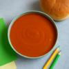 Picture of Rustic Tomato Soup served with a Soft Bread Roll